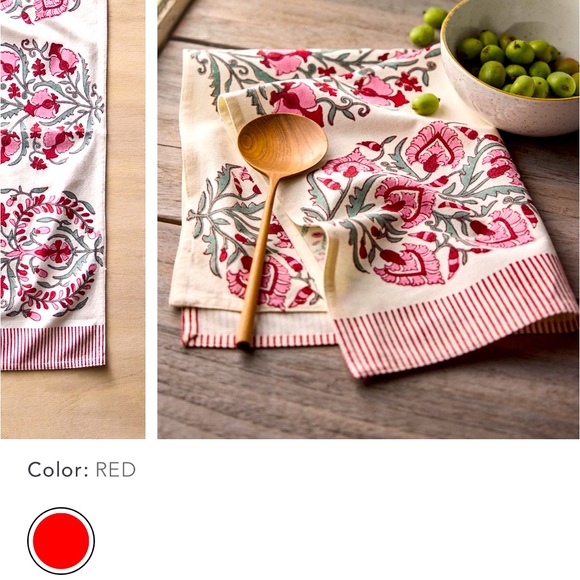 Rosy Floral Hearts Tea Towel - Picture 9 of 10